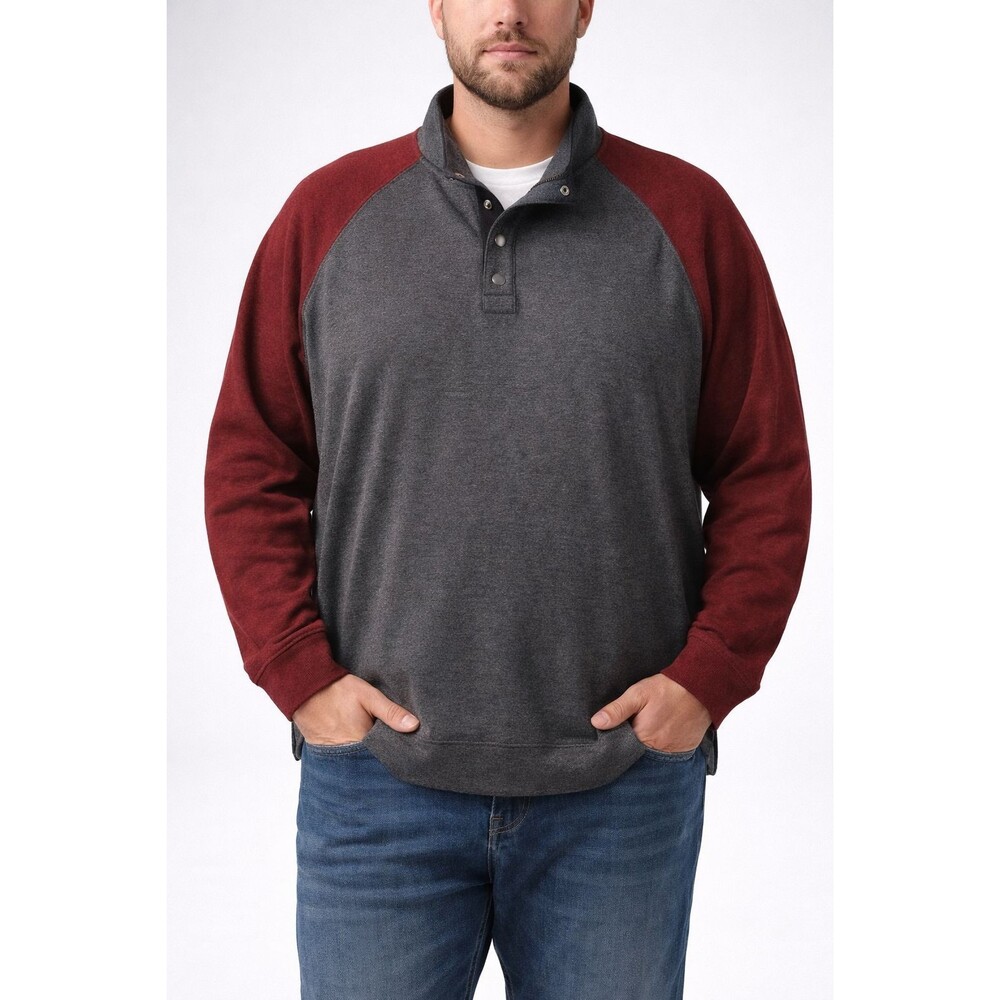 Sonoma Good For Life 1/4 Button Up Henley Sweatshirt Sweater Men's Size XXL
